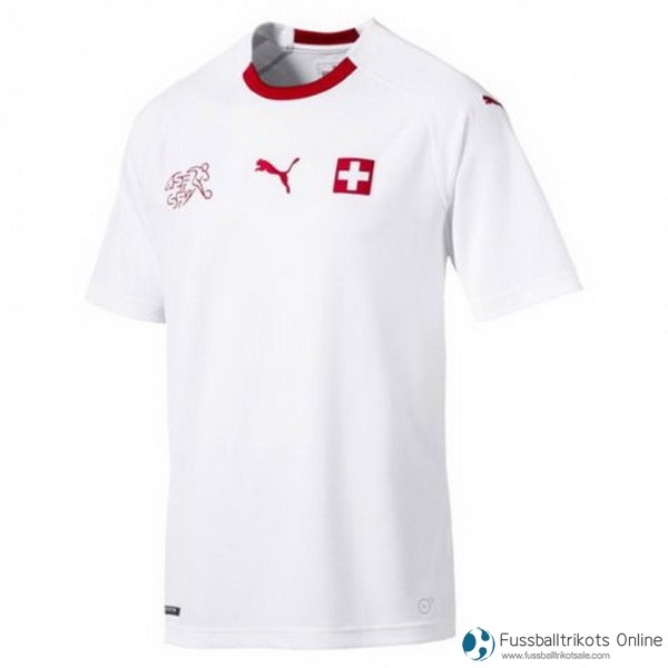 Schweiz Trikot Auswarts 2018 Weiß Fussballtrikots Günstig